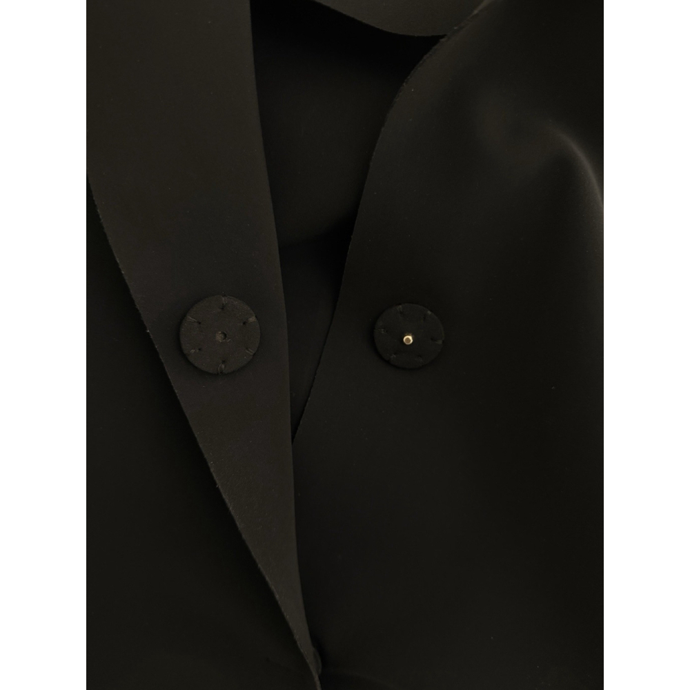 Herno Black Scuba Coat Women Size IT 44 US 8 Minimalist Snap Front Long Jacket - Picture 3 of 9